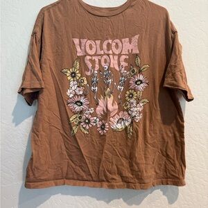 Volcom Brown Cotton T-Shirt